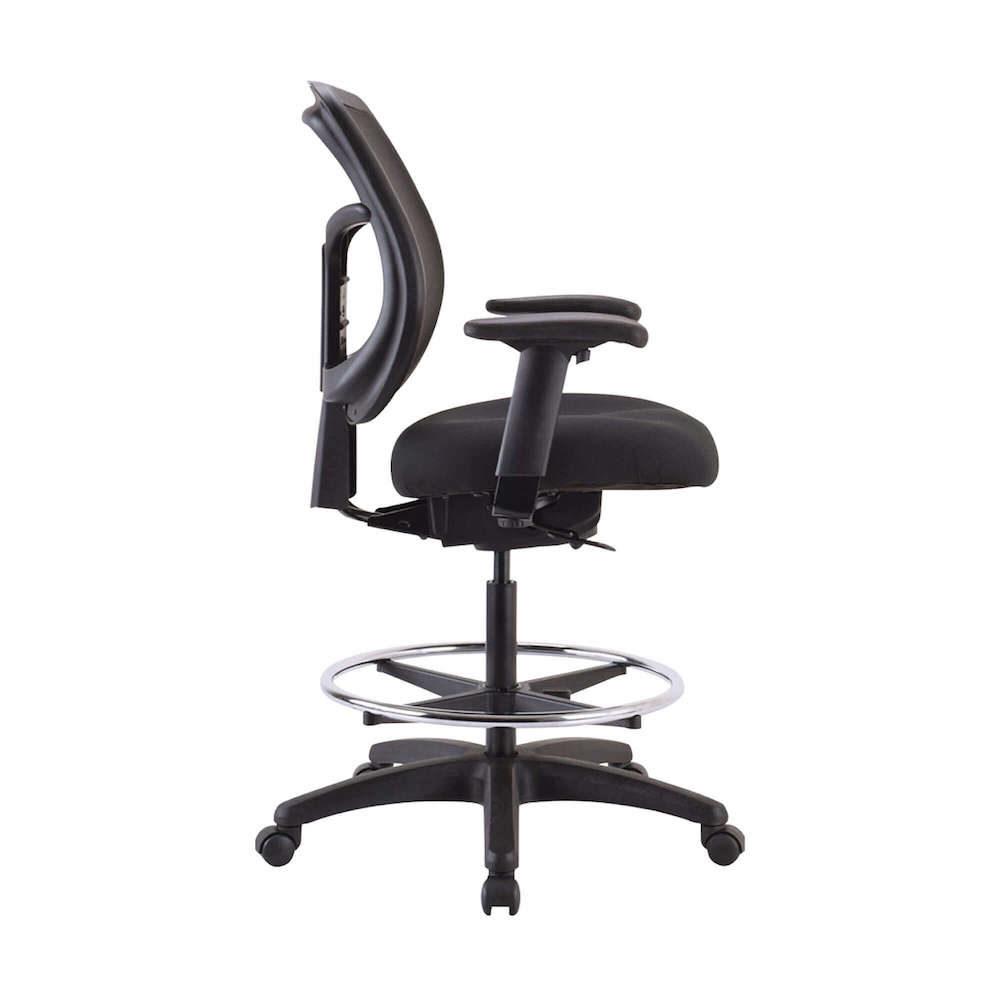 Office chair for standing desk ergonomic stool for standing desks drafting chair with footrest side view