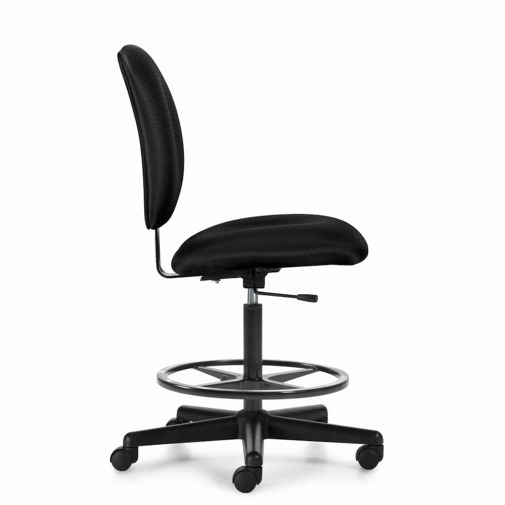 Office chair for standing desk ergonomic stool for standing desks drafting stool on wheels side view