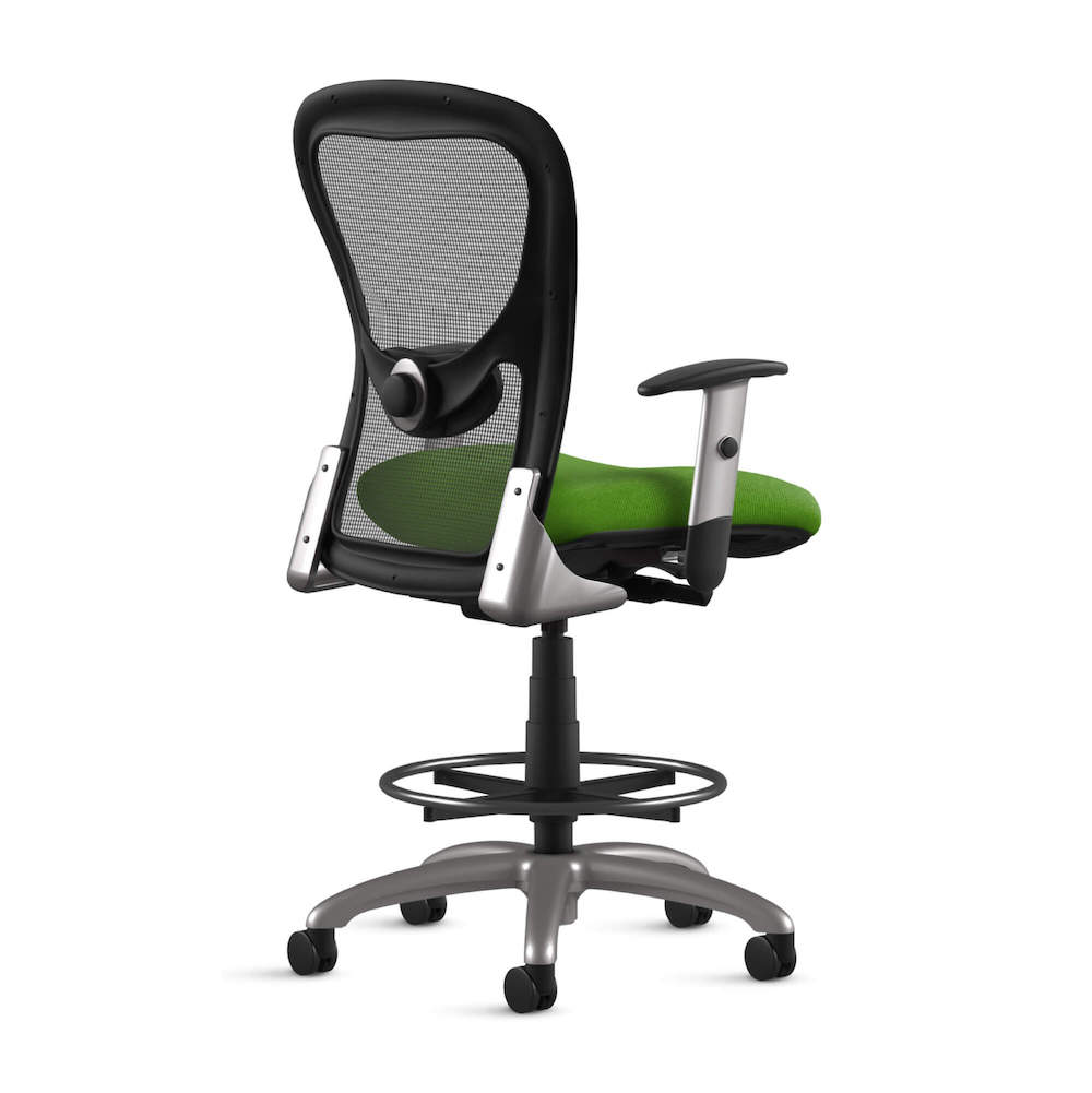 Office chair for standing desk ergonomic stool for standing desks ergonomic chair stool green angle back view