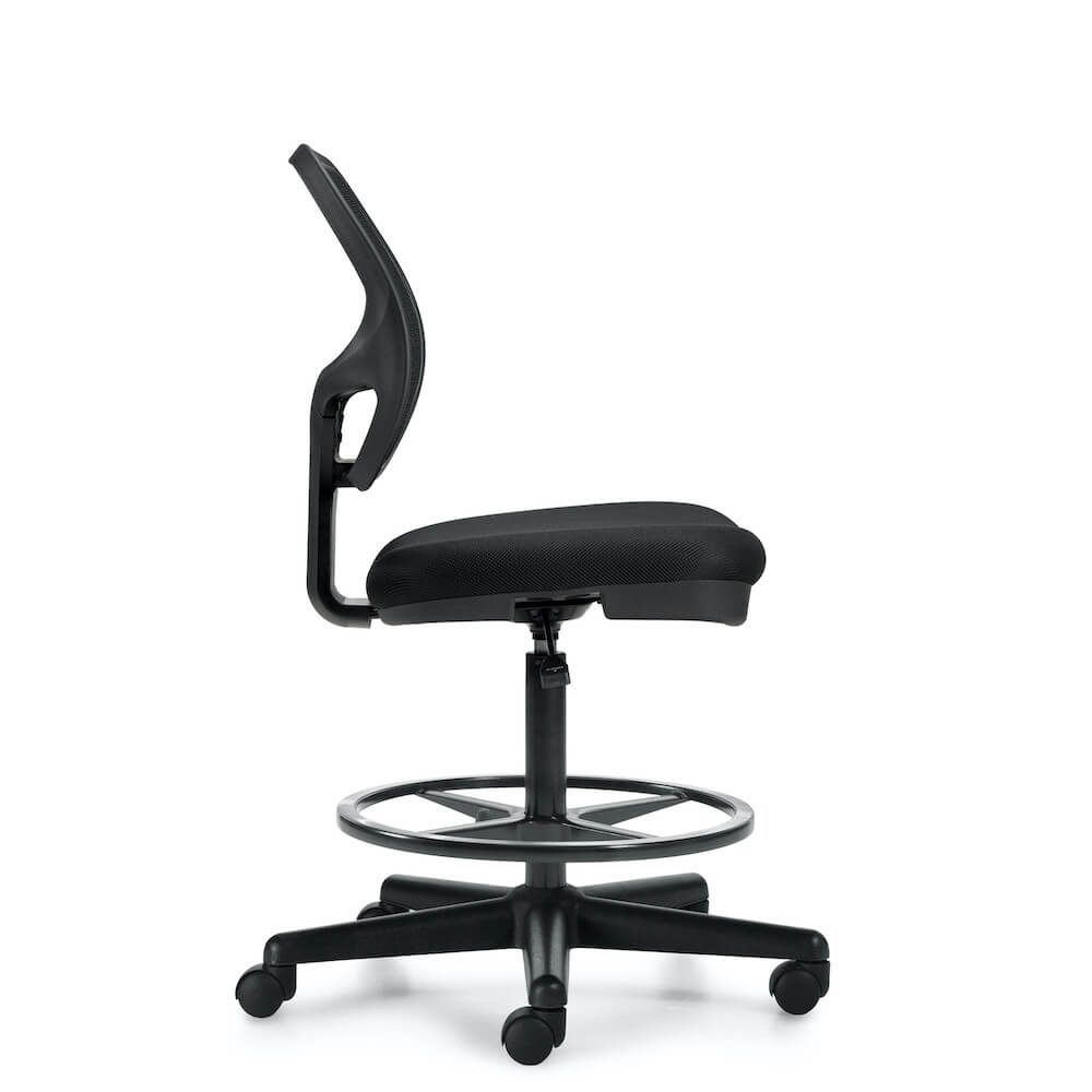 Office chair for standing desk ergonomic stool for standing desks ergonomic office stool side view