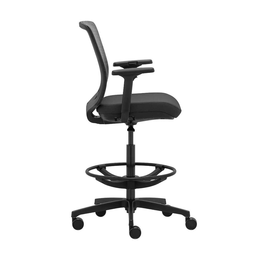 Office chair for standing desk ergonomic stool for standing desks ergonomic task stool side view