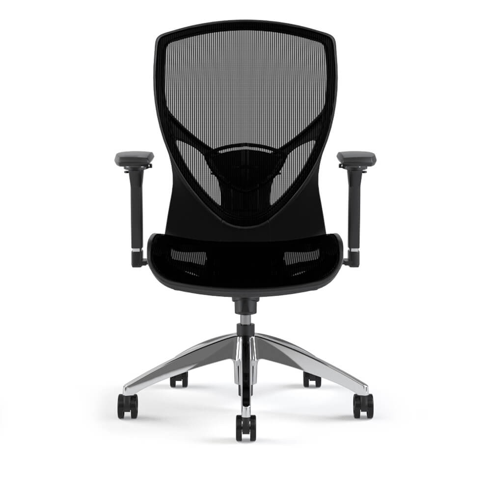 Office chair with adjustable lumbar front view