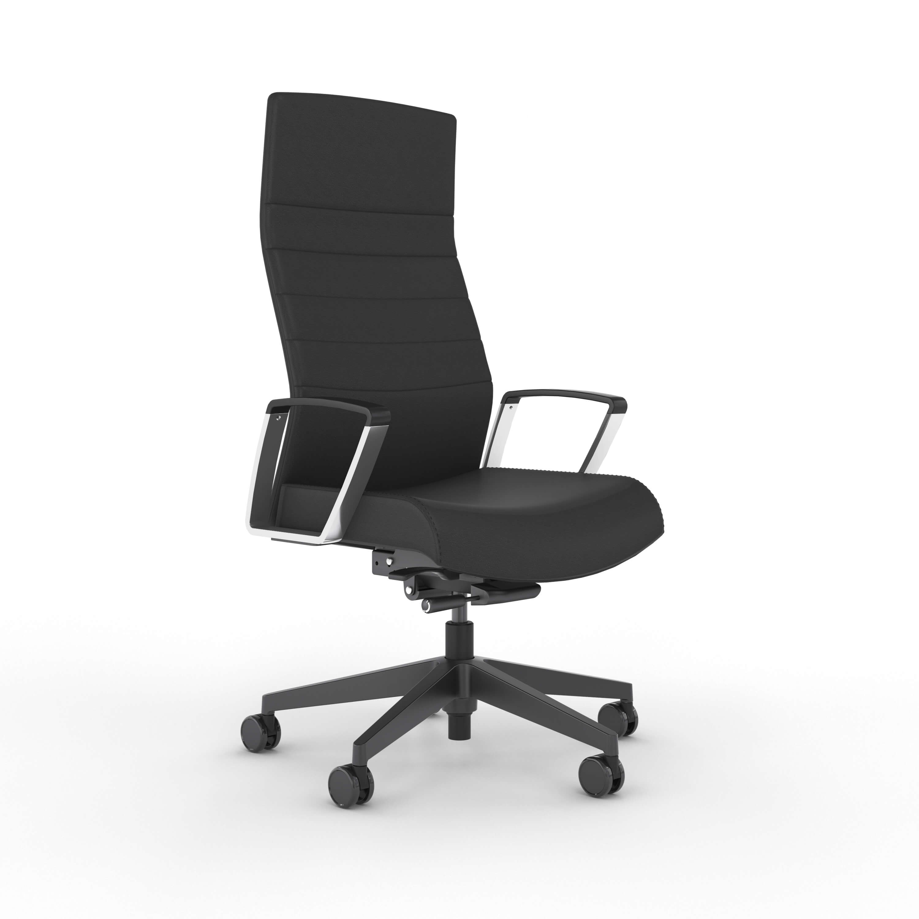 Office desk furniture office desk chairs executive conference black chair lateral view 1