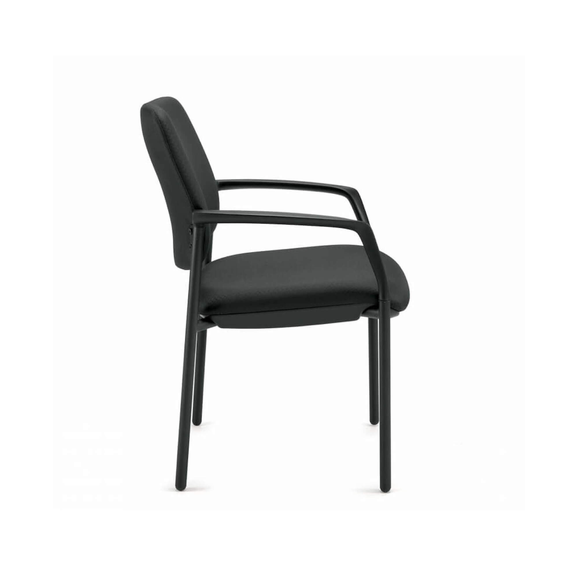 Office furniture chairs guest chairs fabric guest chair side view