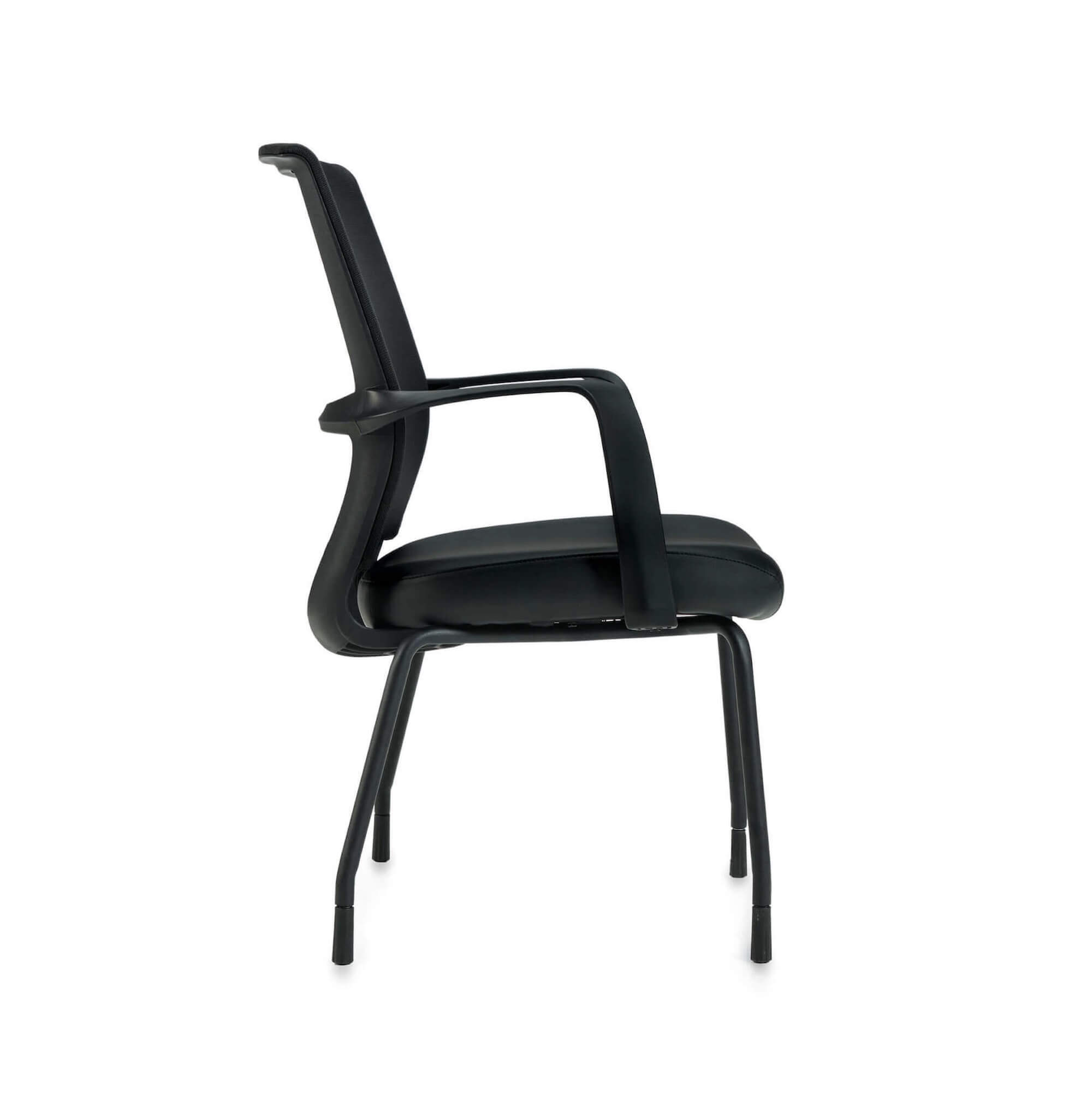 Office furniture chairs guest chairs guest chair with wheels side view fixed