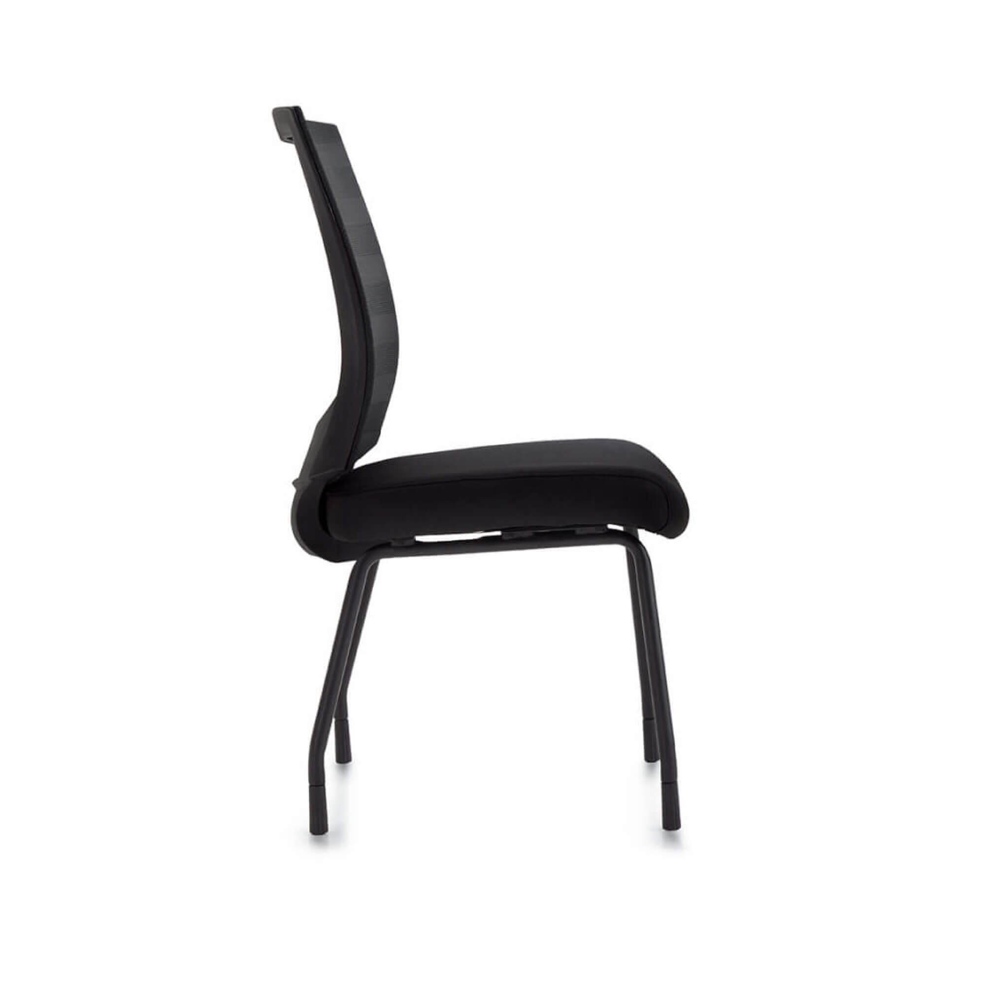 Office furniture chairs guest chairs mesh guest chair side view