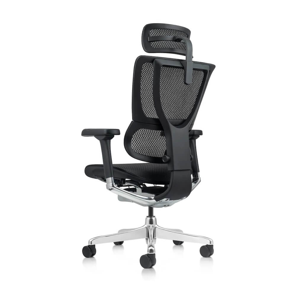 Office furniture chairs office desk chairs ergonomic tall office chair back angle view