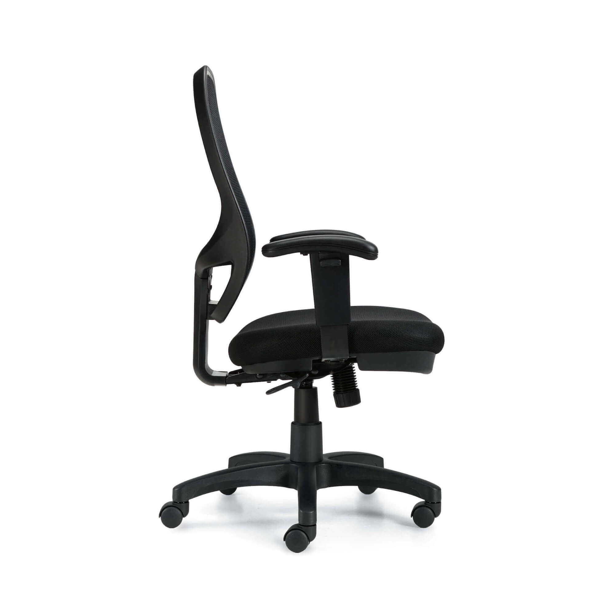 Office furniture chairs office desk chairs high back mesh office chair side view