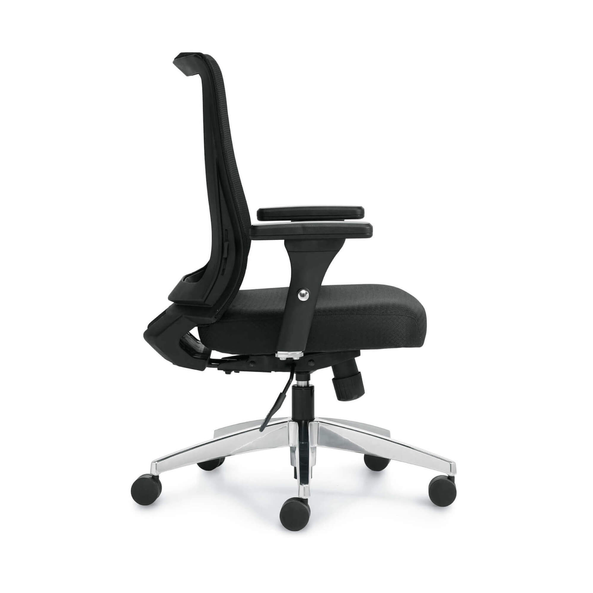 Office furniture chairs office desk chairs high back office chair side view