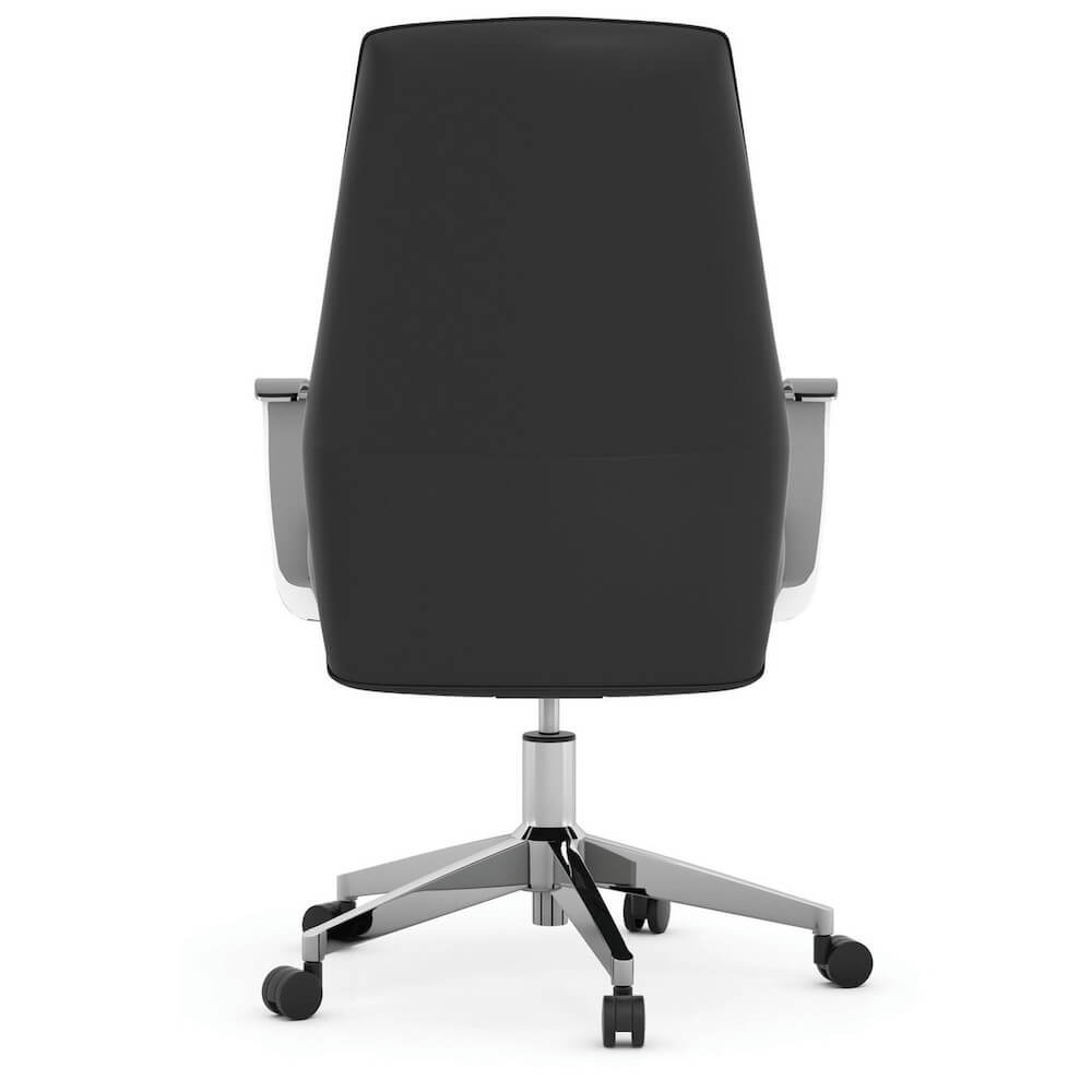 Office furniture chairs office desk chairs leather executive office chair high back back view 1