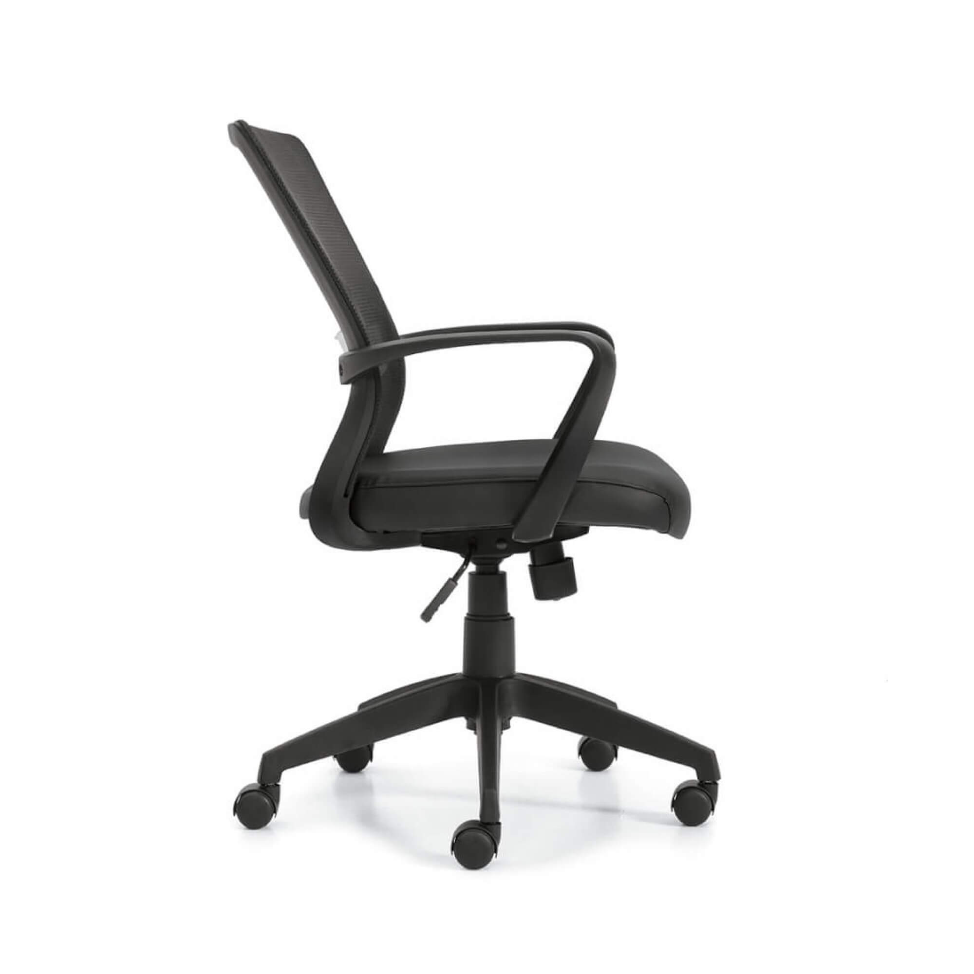 Office furniture chairs office desk chairs mesh back computer chair side view