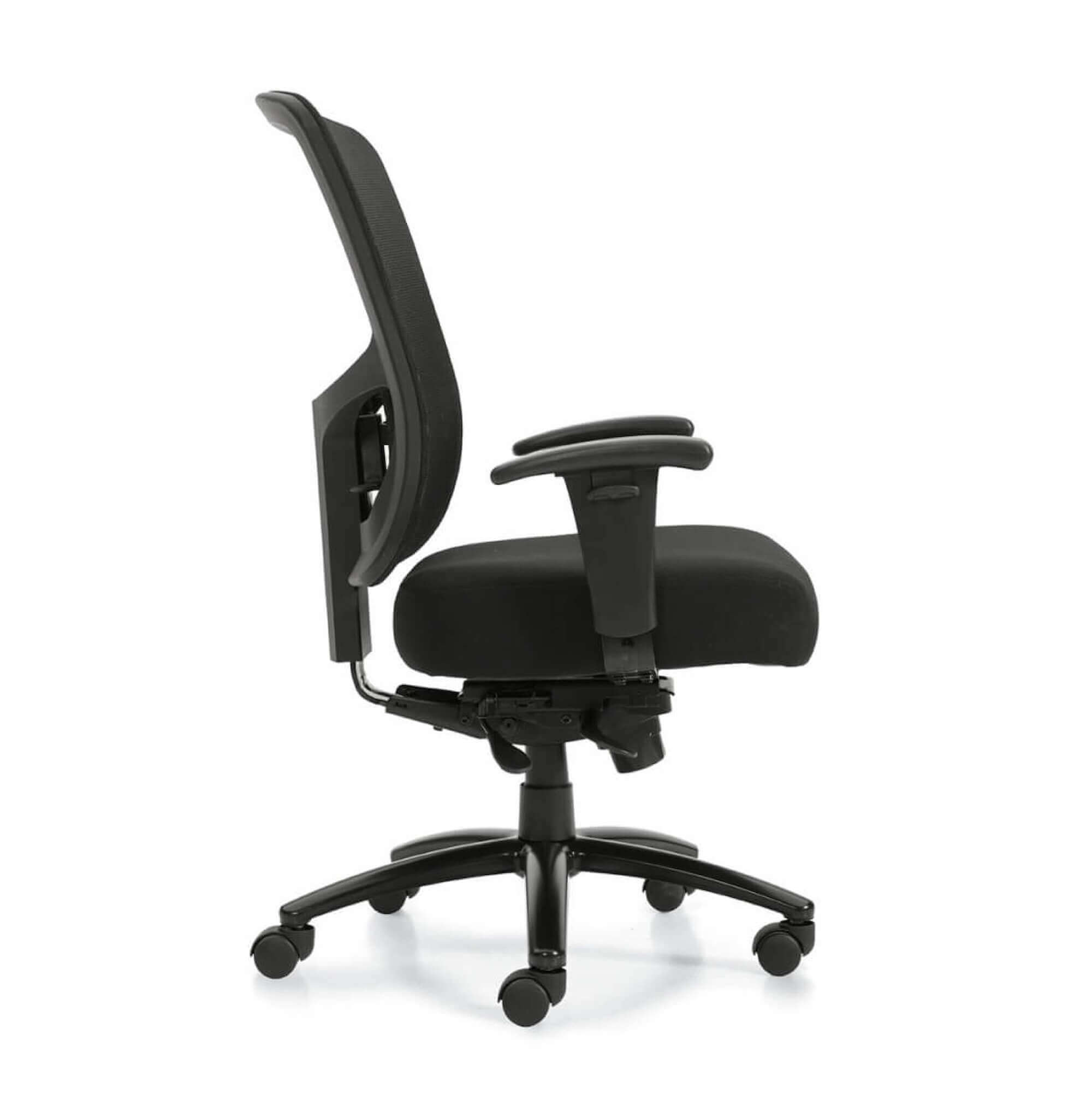 Office furniture chairs office desk chairs mesh office chair high back side view 1