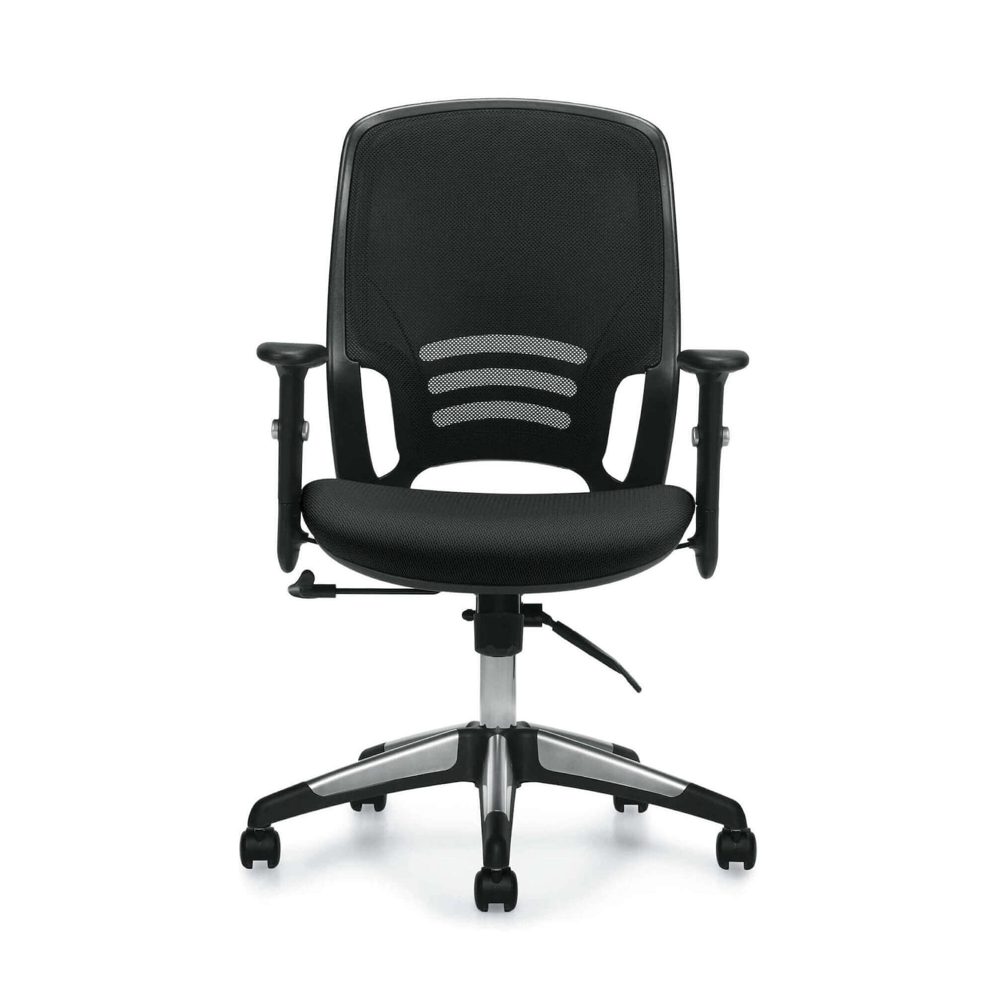 Office furniture chairs office desk chairs mesh office chair with arms front view
