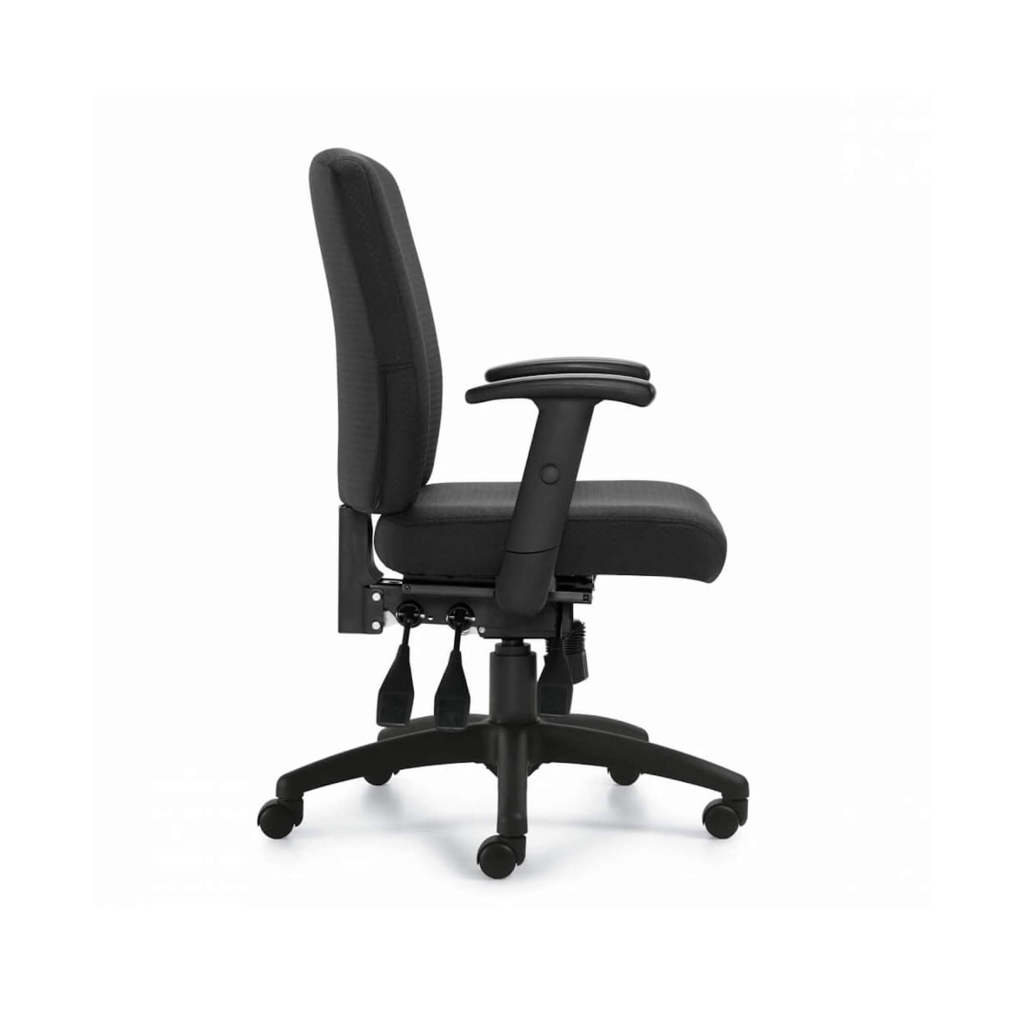 Office furniture chairs office desk chairs mid back executive chair side view