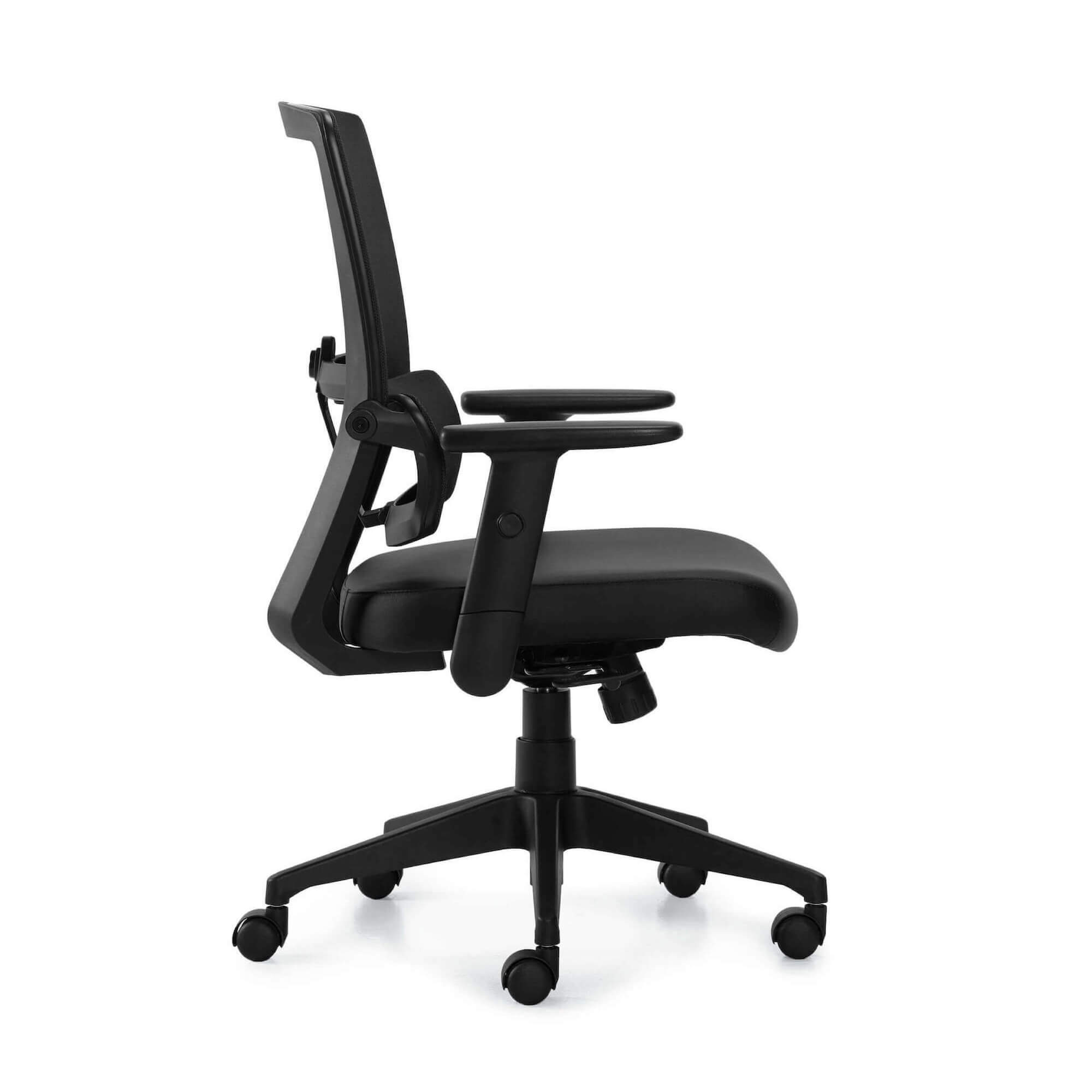 Office furniture chairs office desk chairs office chair pain support side view