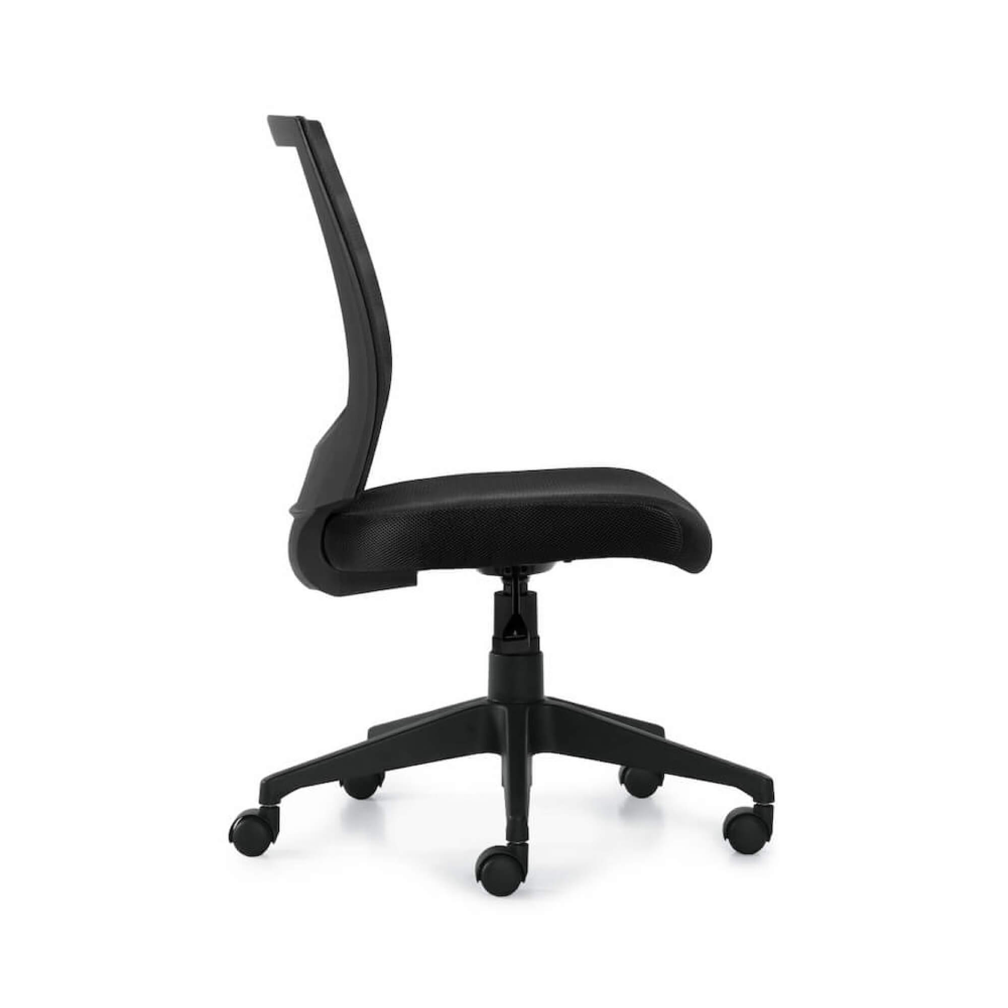 Office furniture chairs office desk chairs task chair armless side view image