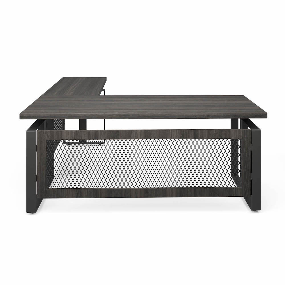 Sit and stand desk sit and stand corner desk adjustable height executive desk lateral main view 1 2