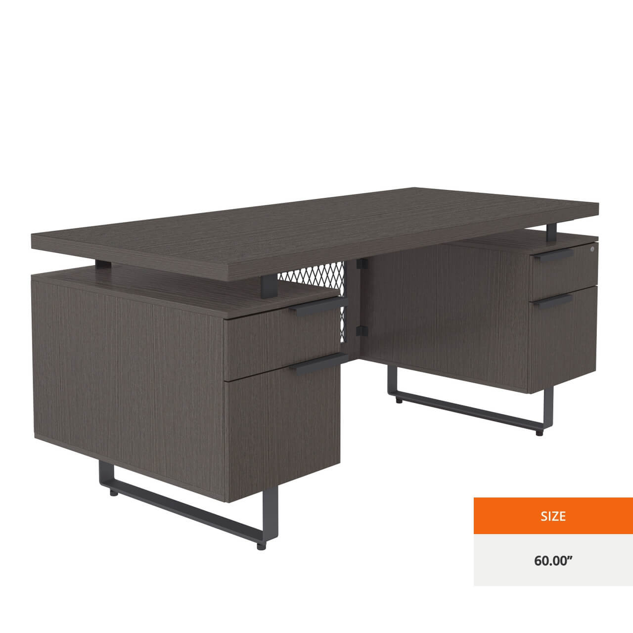 Straight office desk contemporary office desk industrial double pedestal desk 60 angle