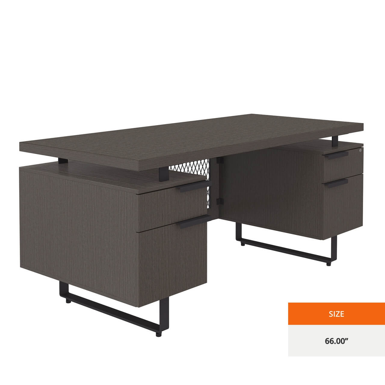 Straight office desk contemporary office desk industrial double pedestal desk 66 angle