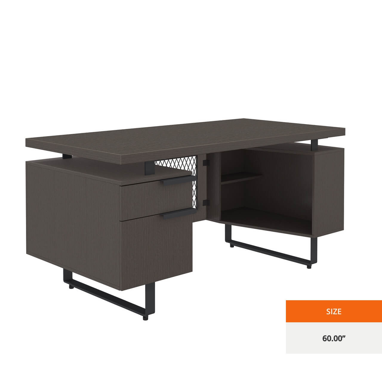 Straight office desk contemporary office desk industrial executive desk 60 angle