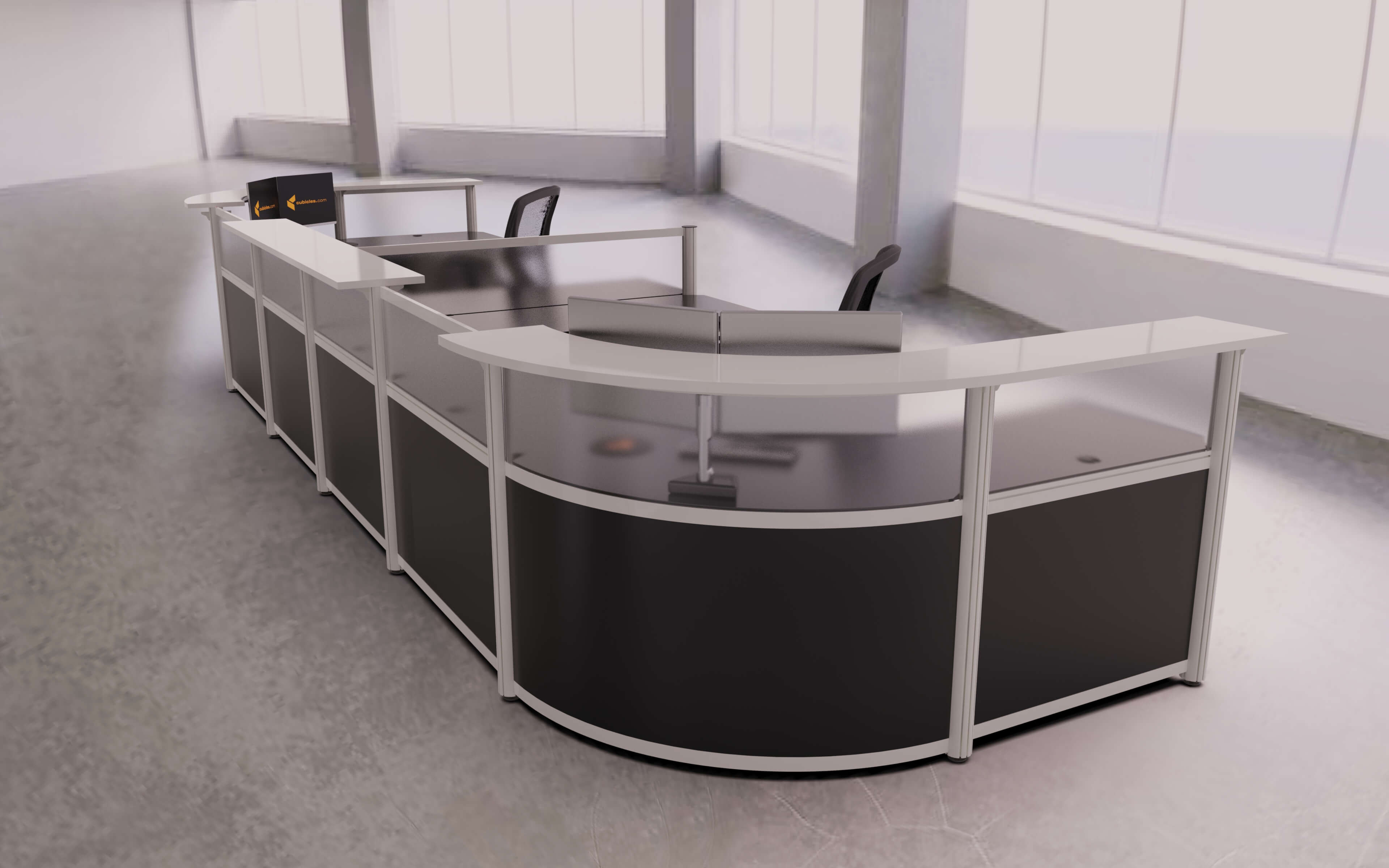 Symmetryflow office reception desk 2 person reception desk