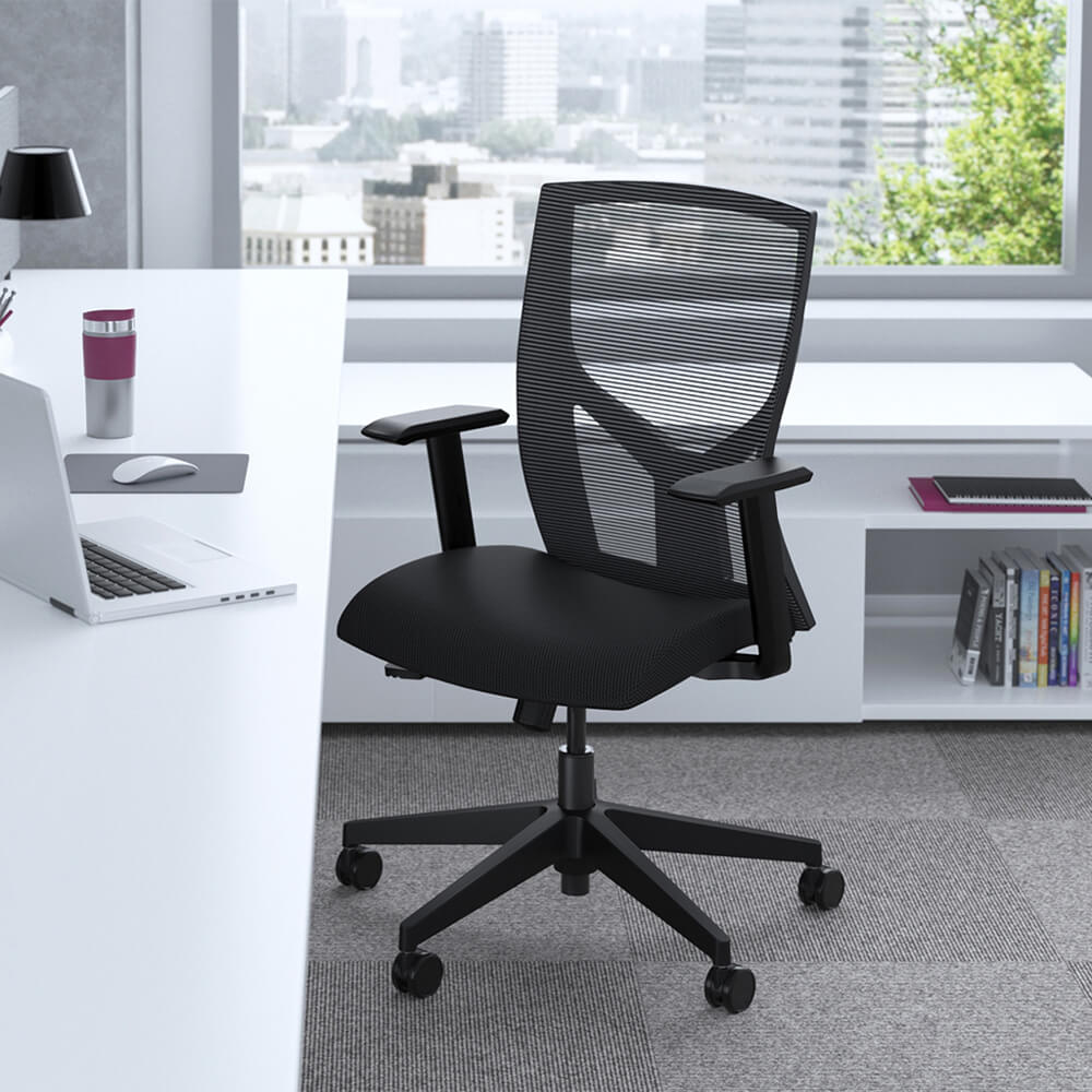 Task chair with black air grid mesh evironment 2 1 2 Task chair with black air grid mesh evironment 2 1 2
