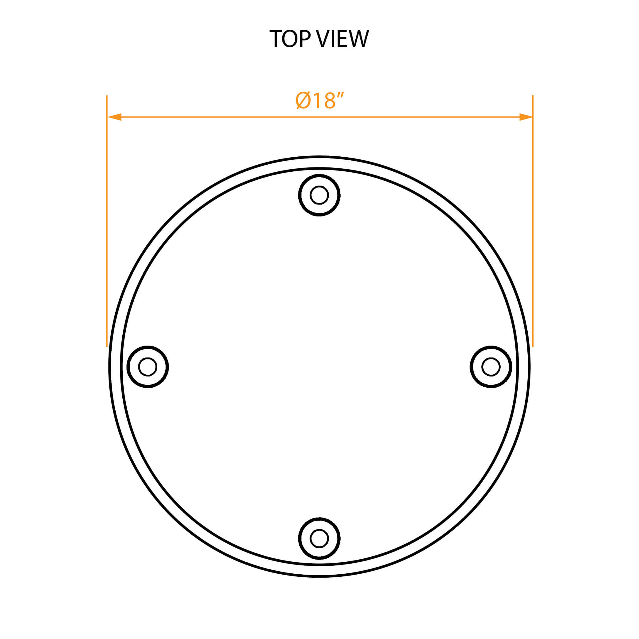 Trendy accent tables set round top view