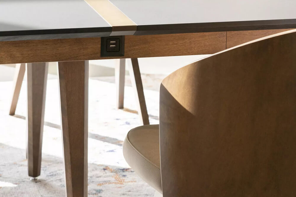 Wooden conference table 10x5 detail 1