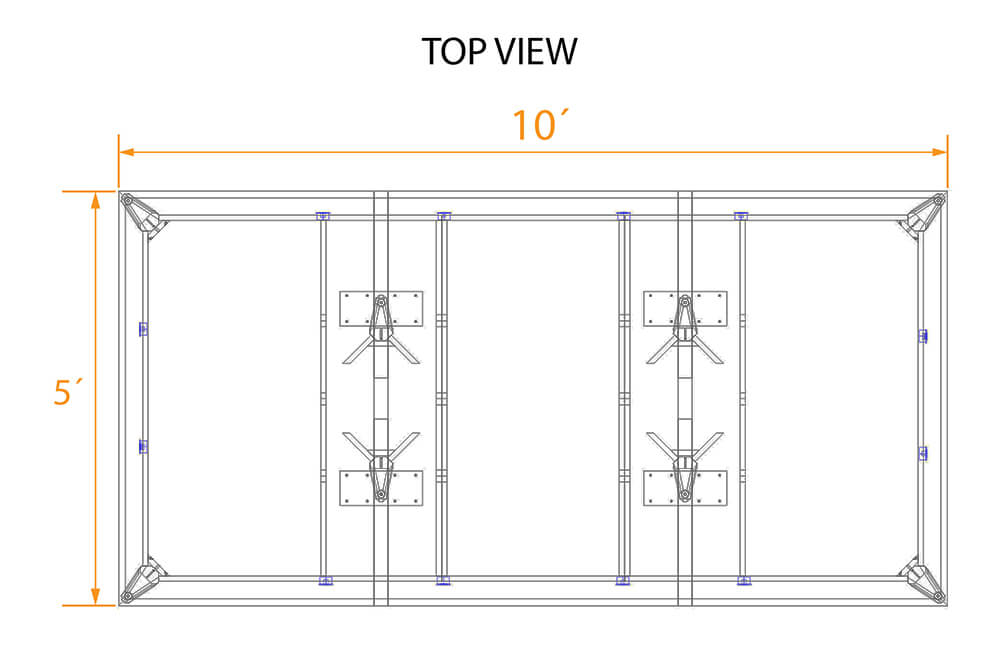 Wooden conference table 10x5 top view dimensions
