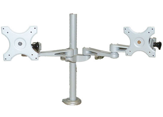 call center cubicles accessories - dual monitor arms